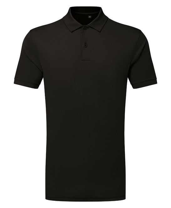 Mens textured recycled polo