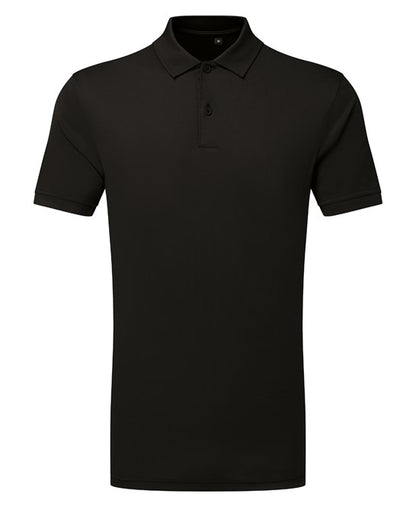 Mens textured recycled polo