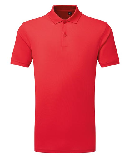 Mens textured recycled polo