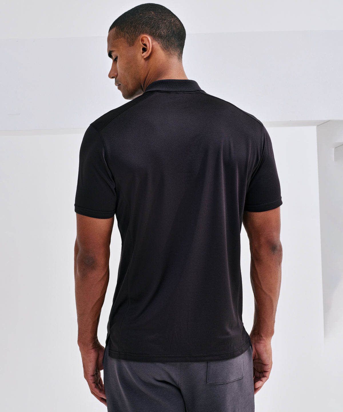 Mens textured recycled polo