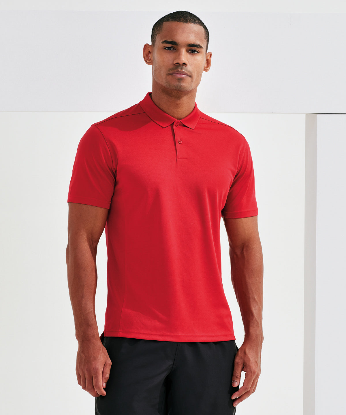 Mens textured recycled polo