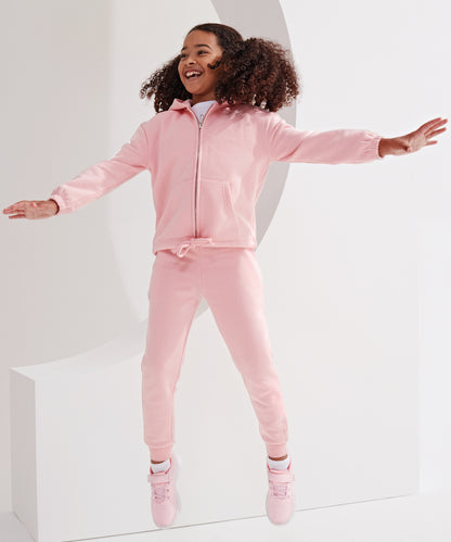 Kids TriDri® recycled cropped oversize full-zip hoodie