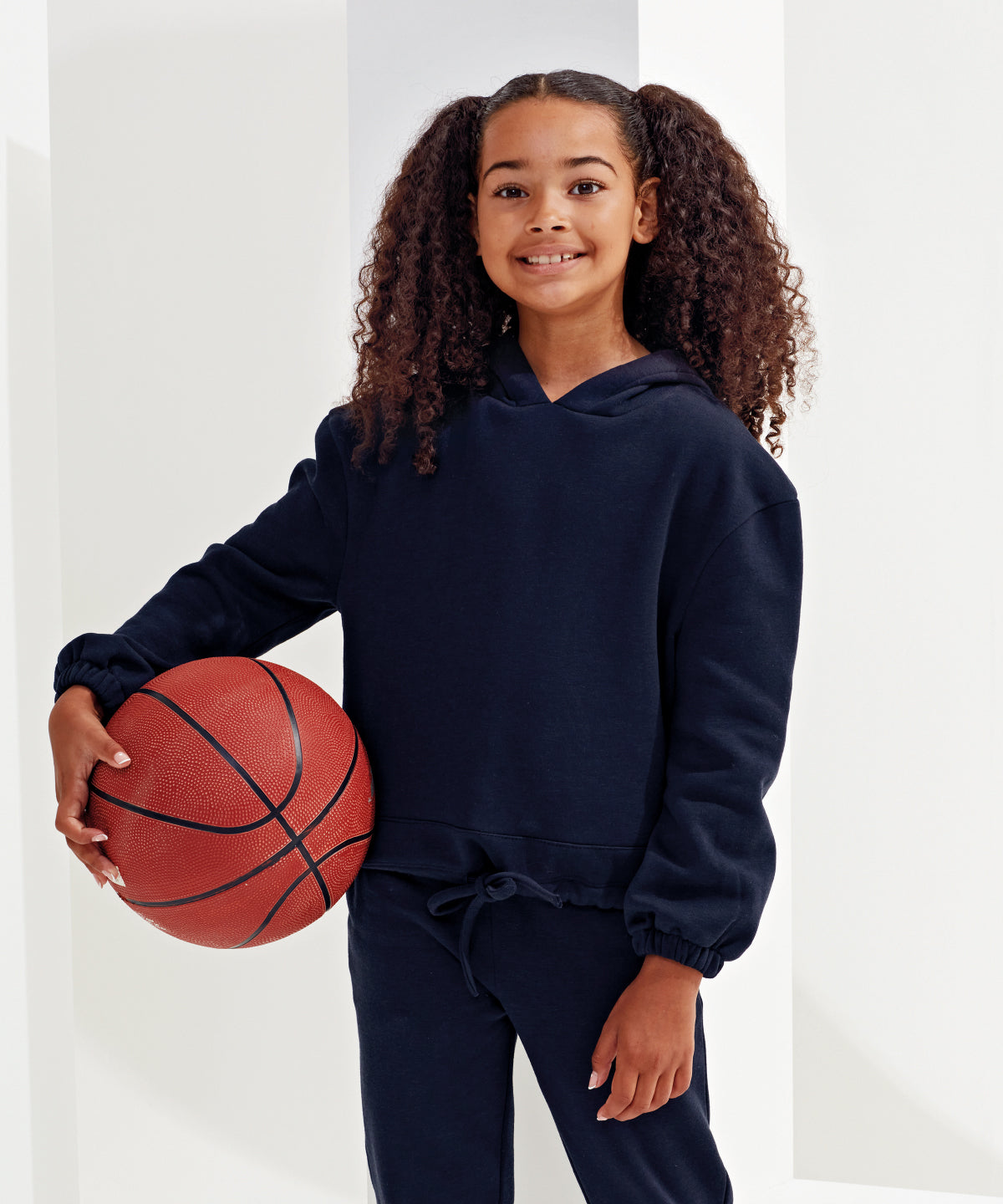 Kids TriDri® recycled cropped oversize hoodie