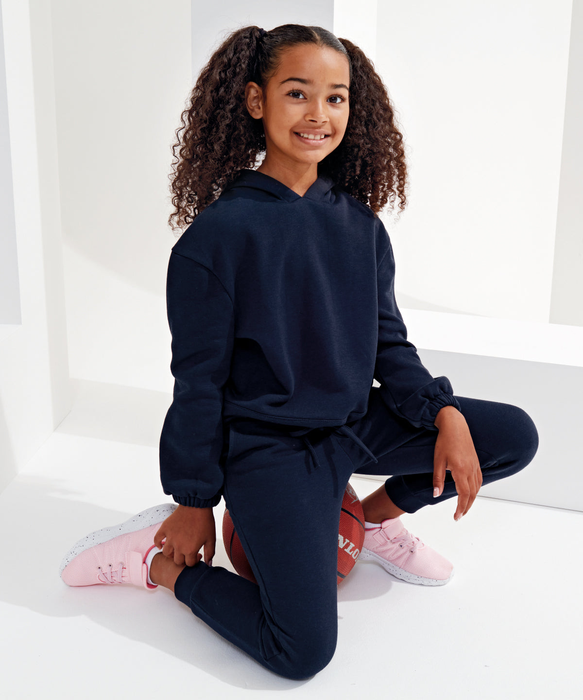 Kids TriDri® recycled cropped oversize hoodie