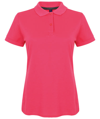Women's micro-fine piqué polo shirt