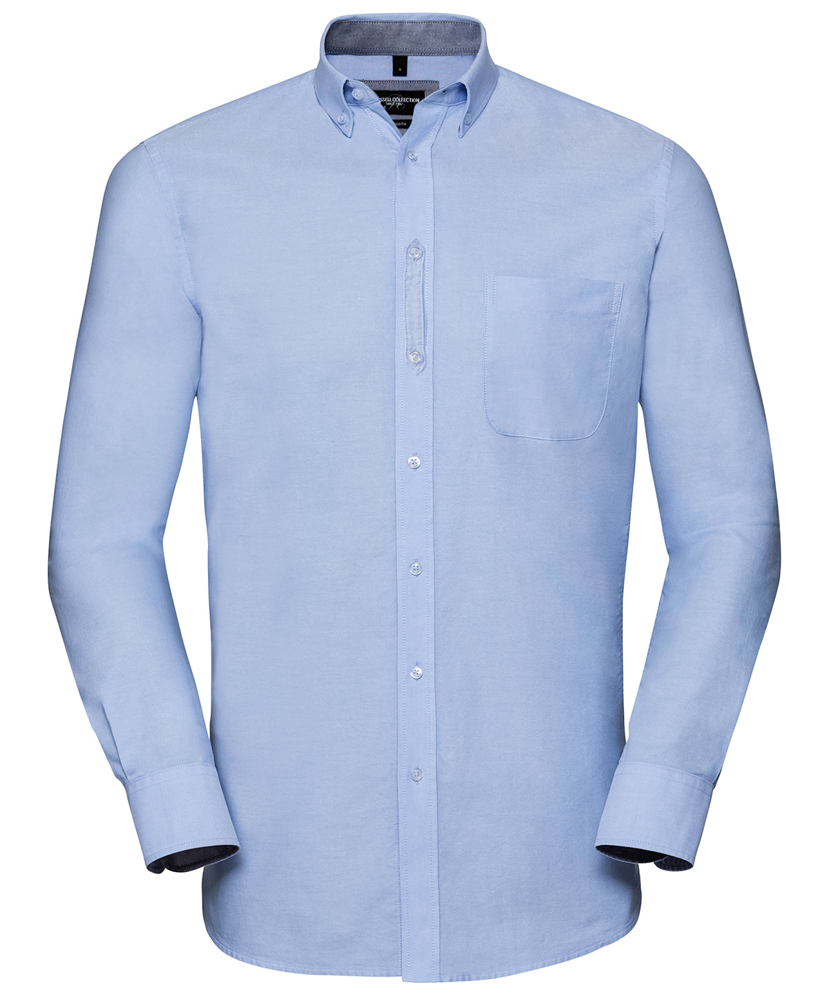 Long sleeve tailored washed Oxford shirt