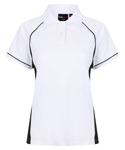 Women's piped performance polo