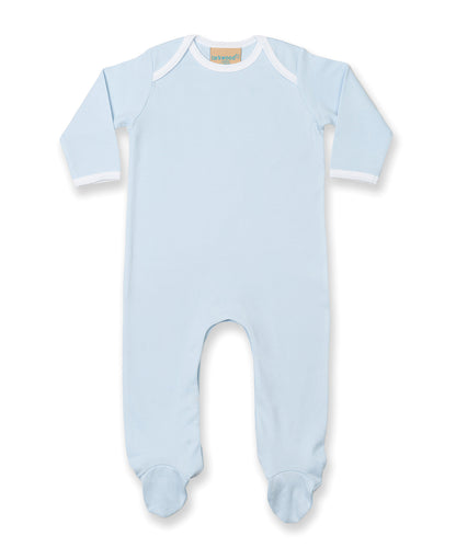 Contrast long sleeve sleepsuit