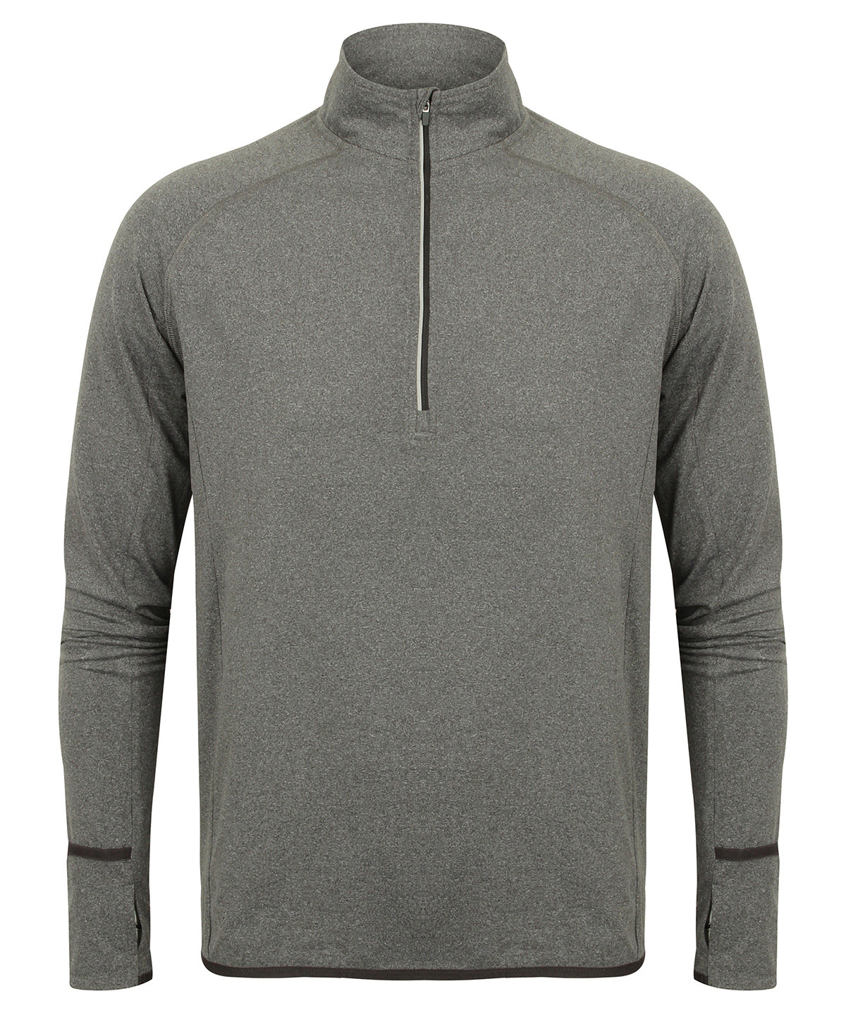 Long-sleeved ¼ zip top