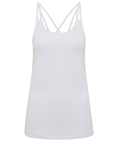 Women's TriDri® 'laser cut' spaghetti strap vest