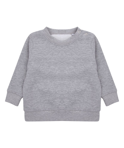 Crew neck sweatshirt with shoulder poppers