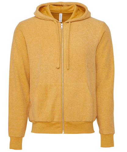 Unisex sueded fleece full-zip hoodie