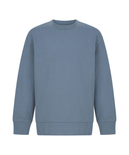 Kids sustainable fashion curved hem sweatshirt