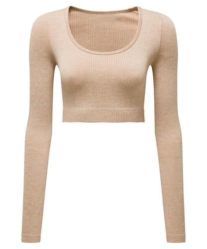 Women’s TriDri® ribbed seamless '3D Fit' crop top